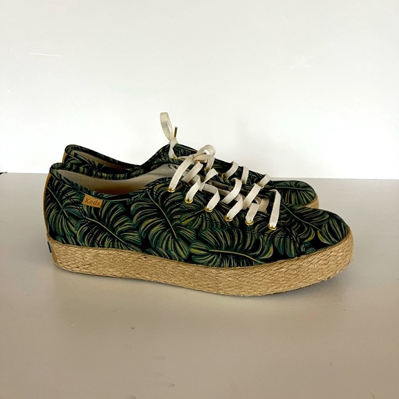 Keds Women's Green Leaf Print Sneakers - Picture 5 of 10